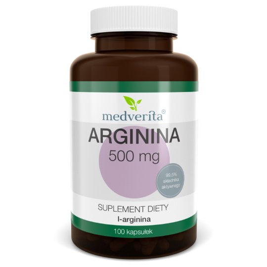 Medverita arginina - 500 mg, kapsułki, 100 sztuk