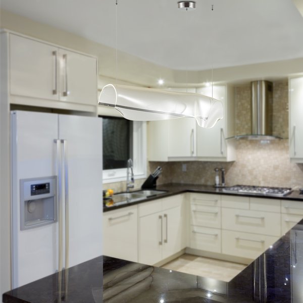 Altavola Design Cortina lampa wisząca 1x15W LED chrom/przezroczysty LA103/P_88 - Wysyłka w 24h