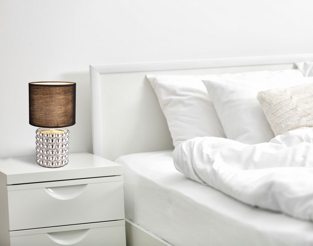 Globo Lighting Valentino lampa stołowa 1x40W srebrny/czarny 21626C