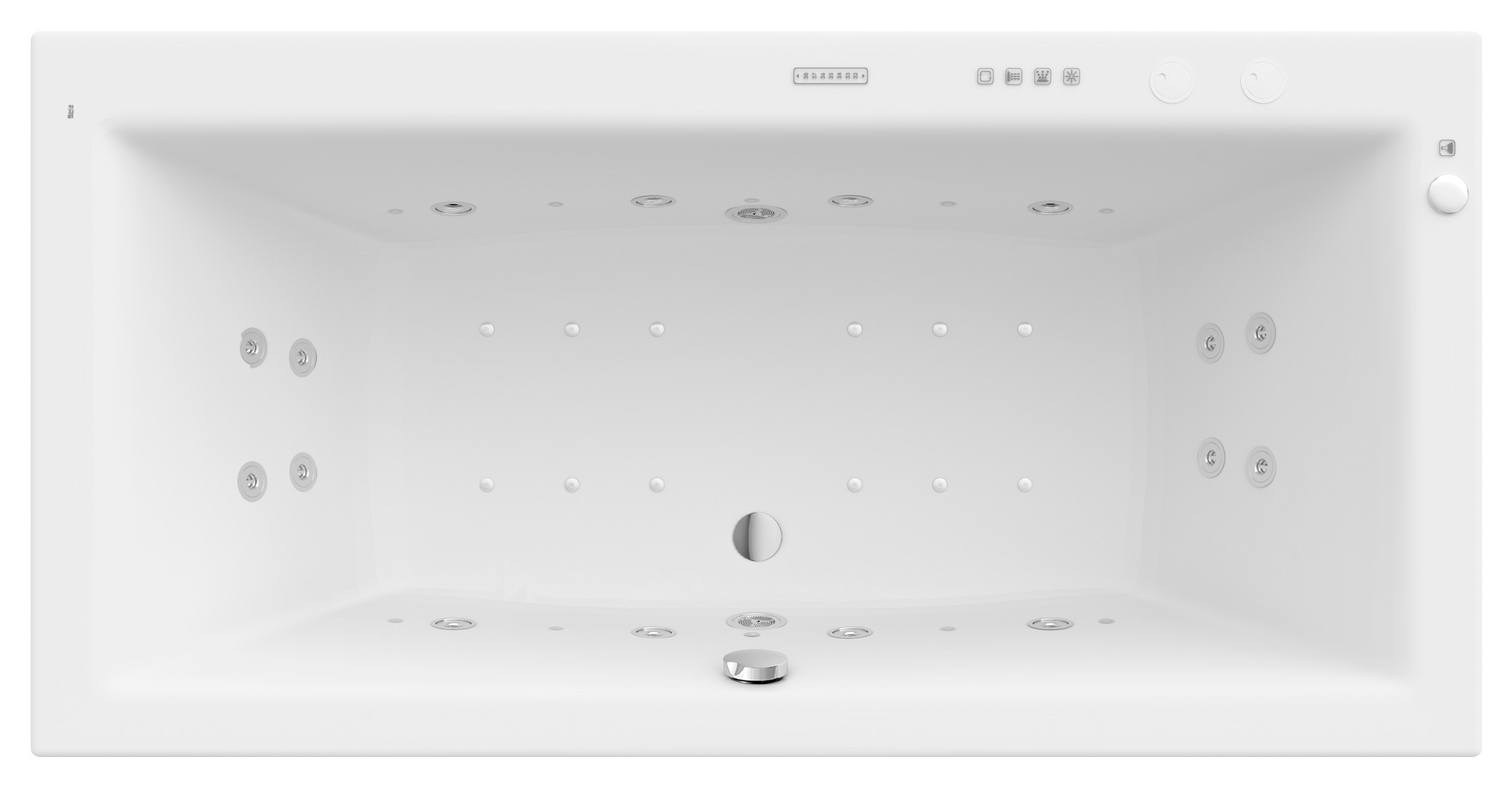 Roca Vita wanna z hydromasażem 180x90 cm prostokątna biała A24T088000