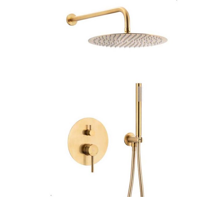KFA Zestaw prysznicowy podtynkowy MOZA z baterią 3-funkcyjną złoty 50
