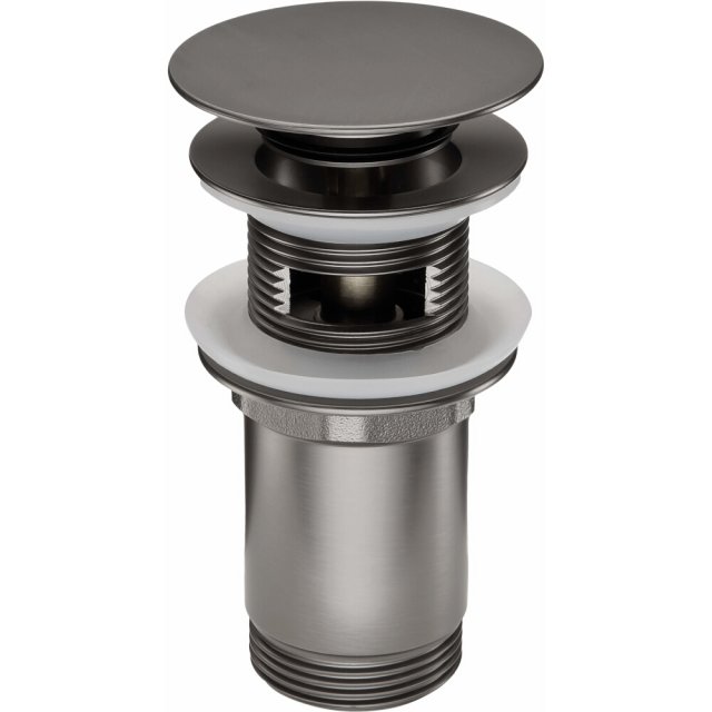 DEANTE Korek CLICK-CLACK titanium okrągły do umywalki lub bidetu z tu