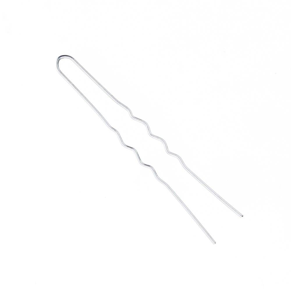 Szpilki kokówki do włosów srebrne 7,5 cm 20 szt