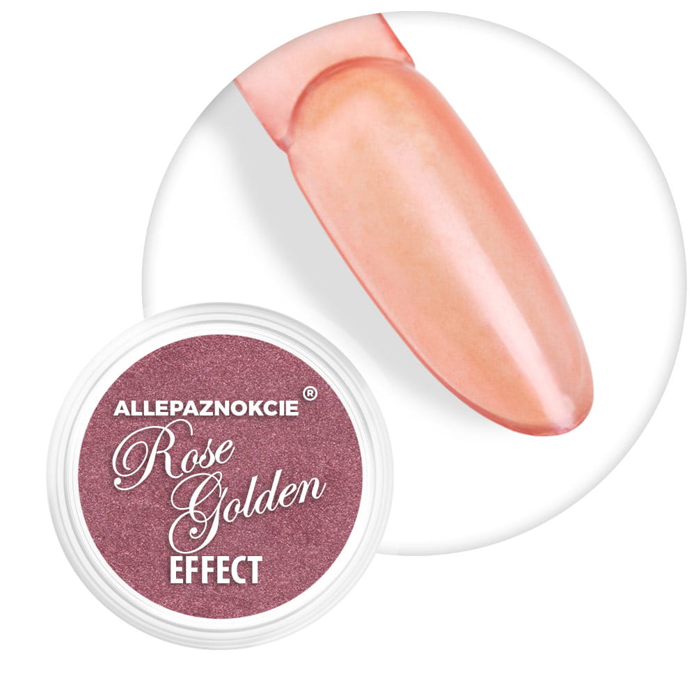Pyłek lustrzany efekt do zdobień paznokci Rose Golden Nr 00