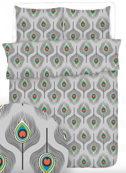 Poszewka 50x60 - KORA bawełniana wz. Pawie oczka