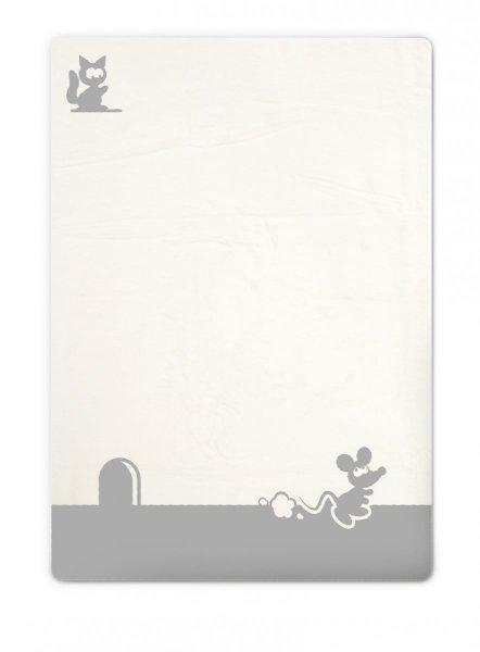 Kocyk tkany dziecięcy MIKY 75x100cm wz. jasny szary