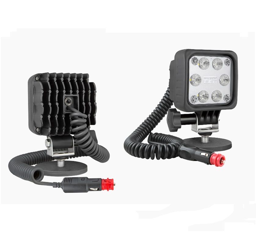 Lampa robocza LED 3000lm z uchwytem magnetycznym przewodem spiralnym wyłącznik LED9C.53994 Wesem