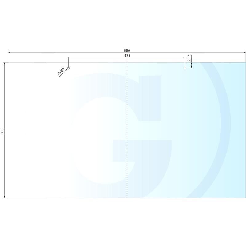 Szyba tylna dolna, stała, bez listwy Fendt Favorit Farmer F816810050370