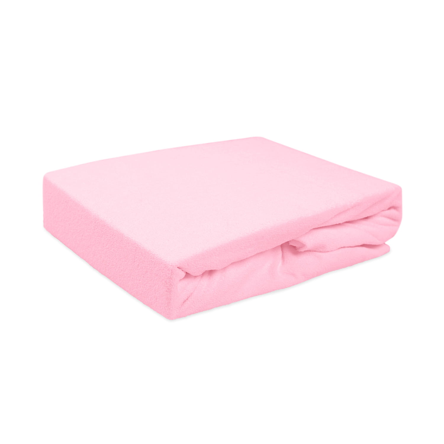 Prześcieradło frotte z gumką 60x120 jasny róż