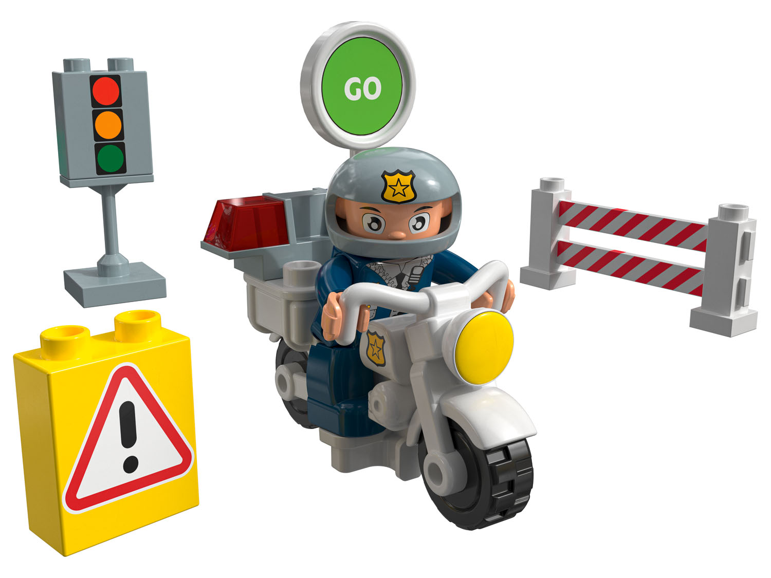 Playtive Clippys Zestaw klocków Junior S Motocykl policyjny