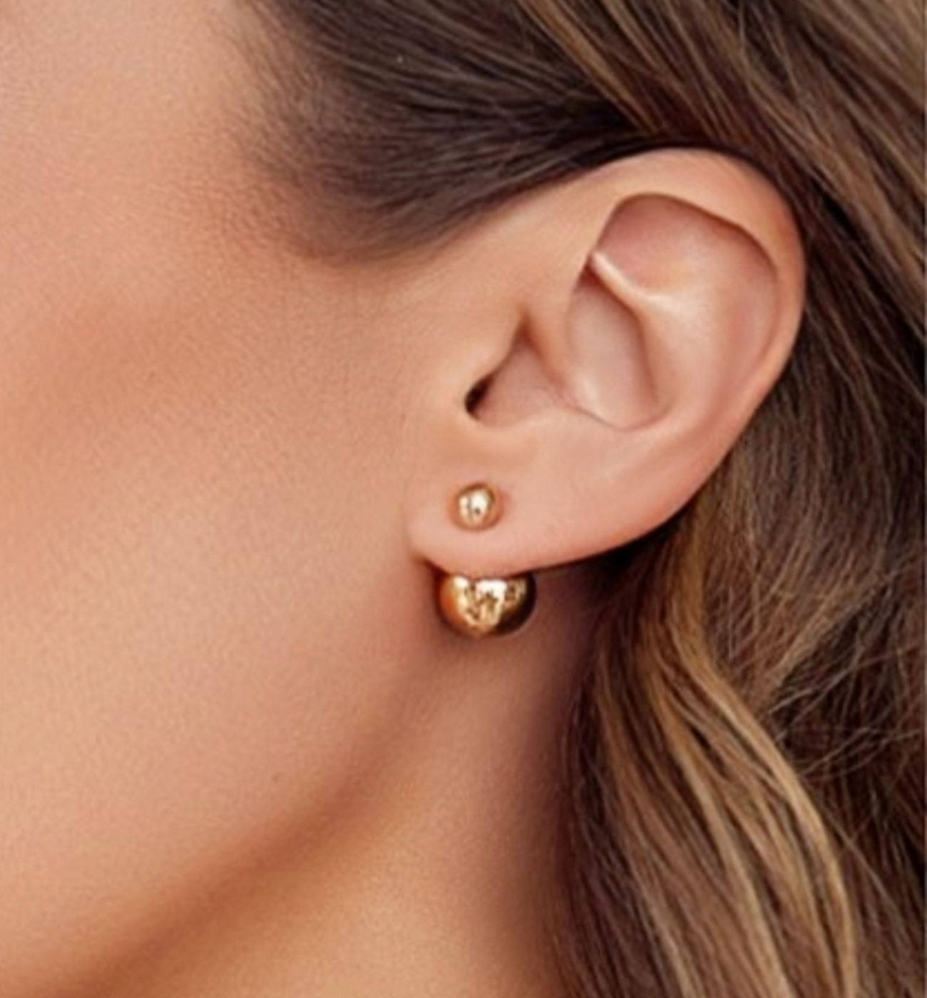 Kolczyki złote kulki Balls - By Dziubeka