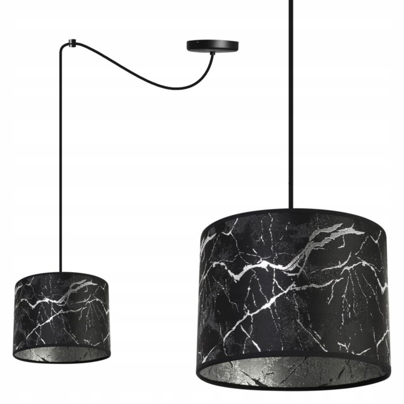 Lampa sufitowa wisząca Light Home LH Pająk Werona 1x E27 60W czarny/srebrny 1szt.