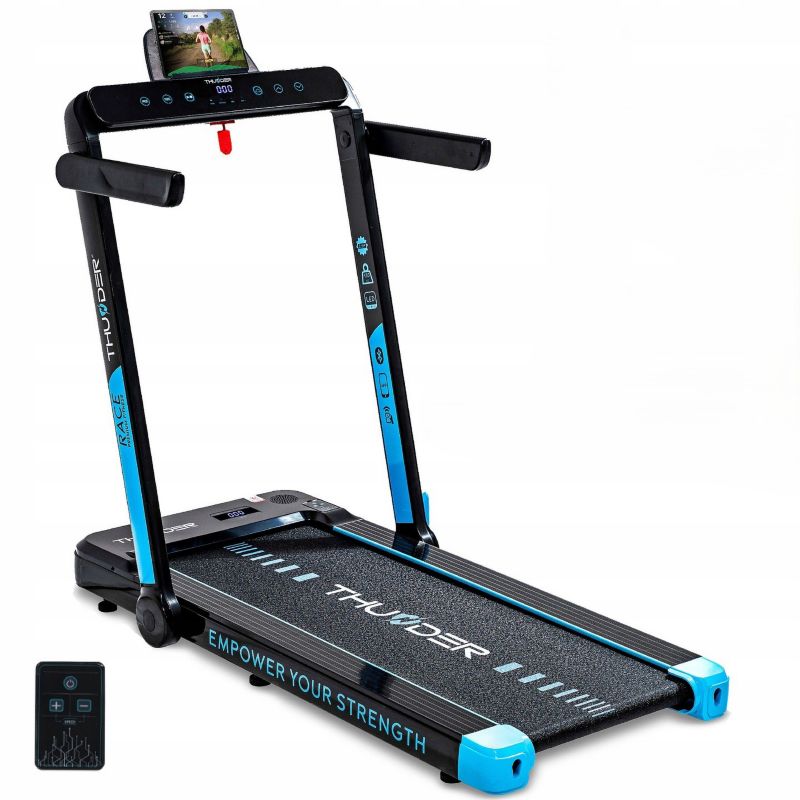 Bieżnia elektryczna THUNDER RACE-BLACK 14 km/h składana pod łóżko Bluetooth LED 12 programów 1szt.