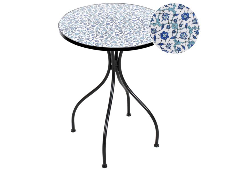 Stolik bistro Chapeco 60 cm Metal Czarny 1 szt.