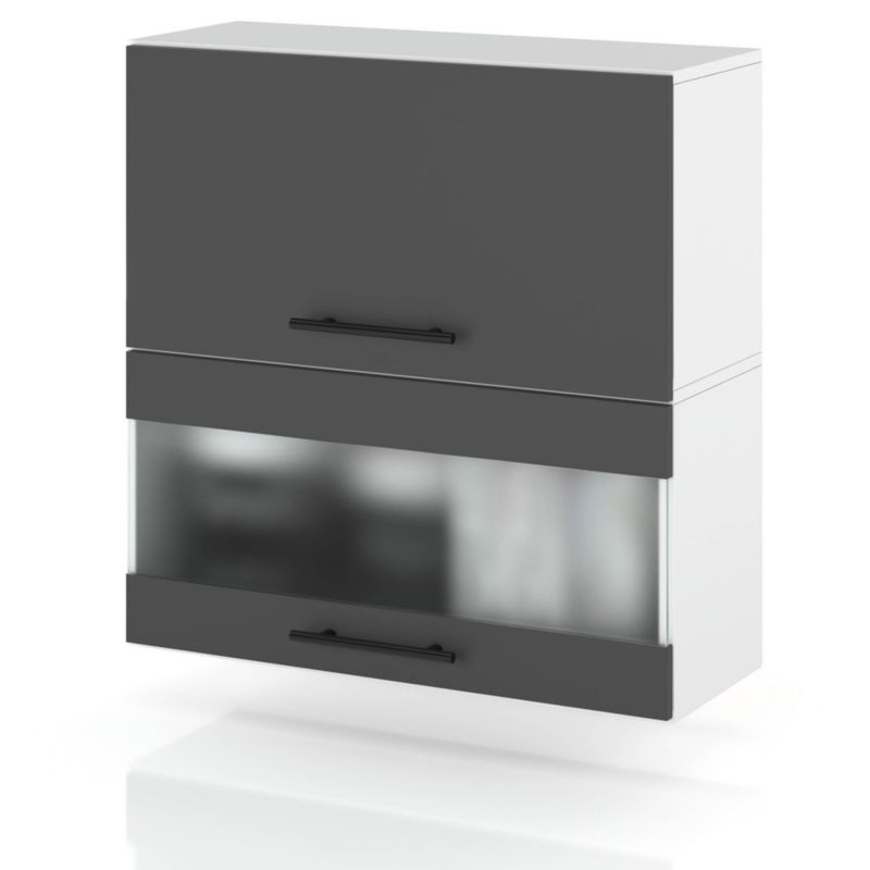 Szafka Kuchenna Hurtownia-Mebli Wisząca Klapowa W60KL sPremium 60cm Biały Mat Szary Mat 60x32x72 cm 1szt.