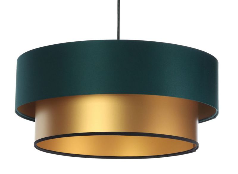 Lampa Bps Koncept wisząca DOUBLE GREEN 40 zielona/złota 1 szt