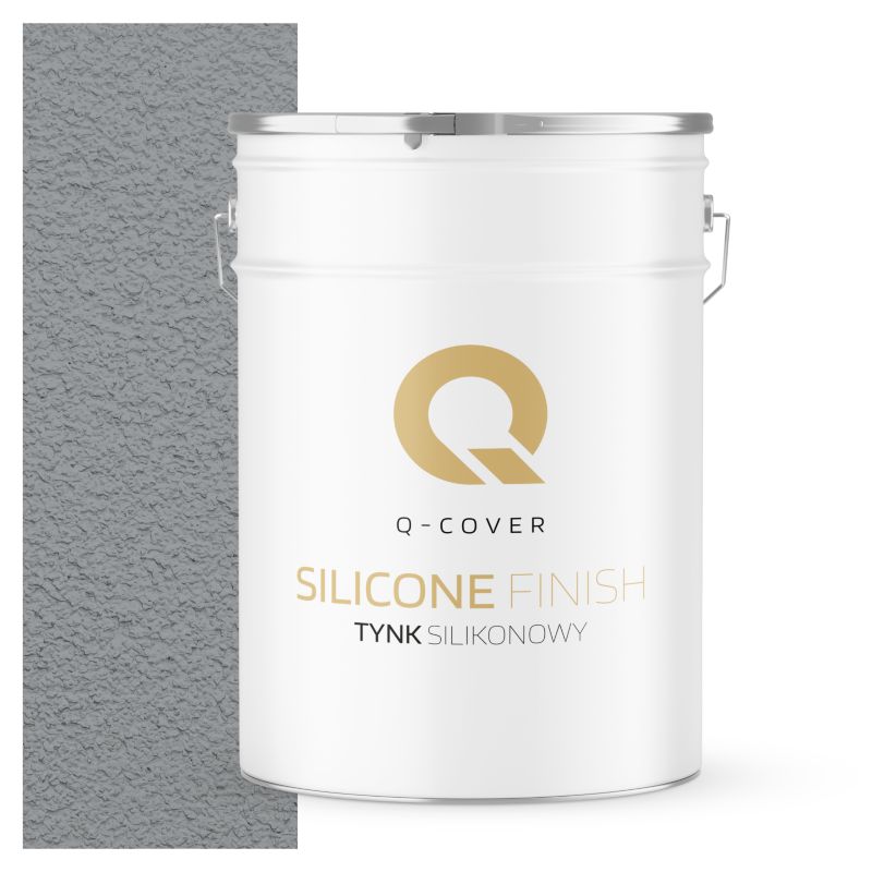 Tynk Silikonowy Elewacyjny Baranek 3.0mm Q-Cover Szaroniebieski F243 25KG