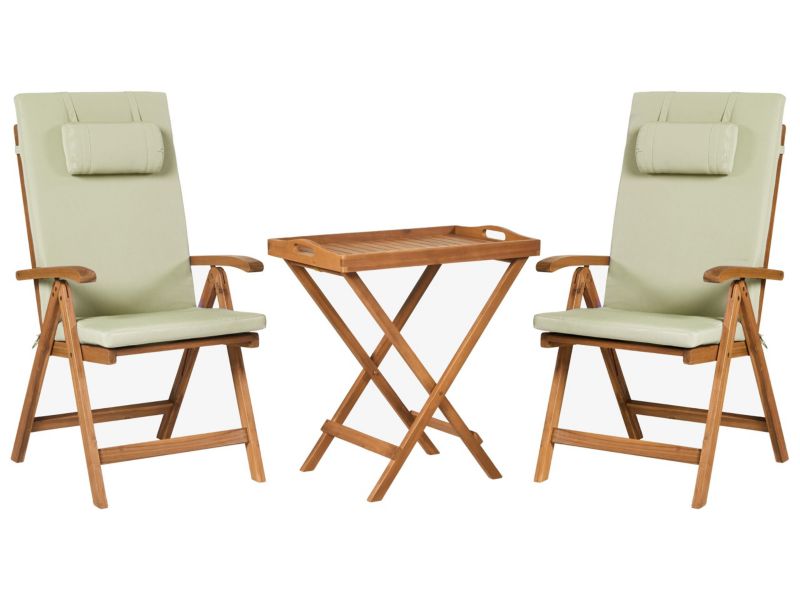 Zestaw mebli balkonowych Java premiuim Drewno akacjowe Zielony 1 kpl