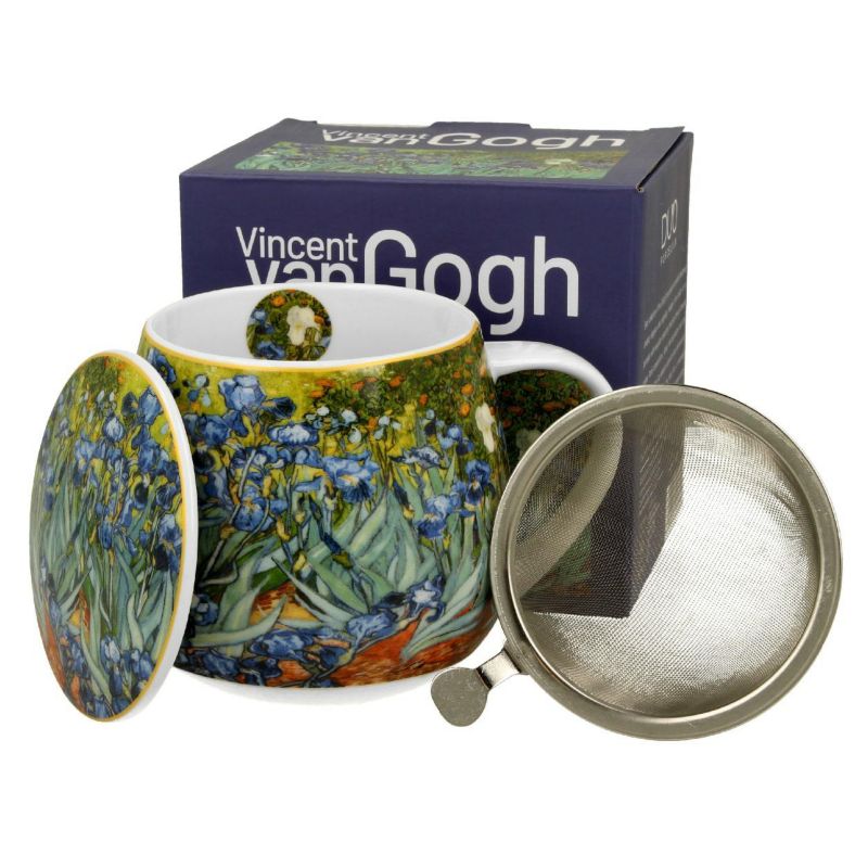 Kubek Van Gogh Irysy DUO porcelanowy z zaparzaczem 430 ml 1 szt.