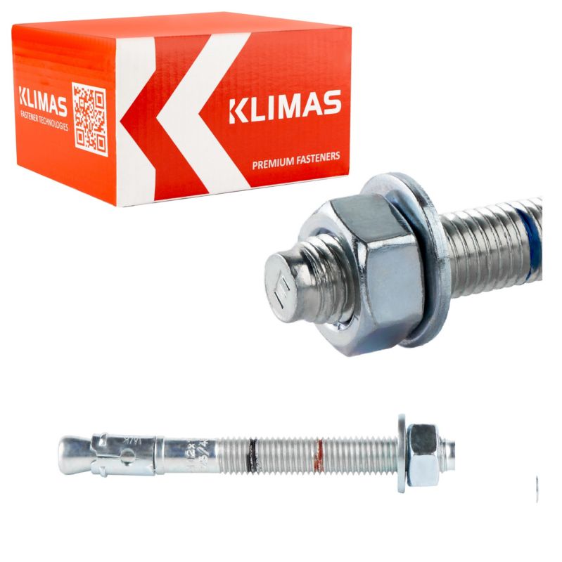 Kotwy ekspresowe Klimas stalowe ocynkowane LE-ZN 12x125 mm 25szt