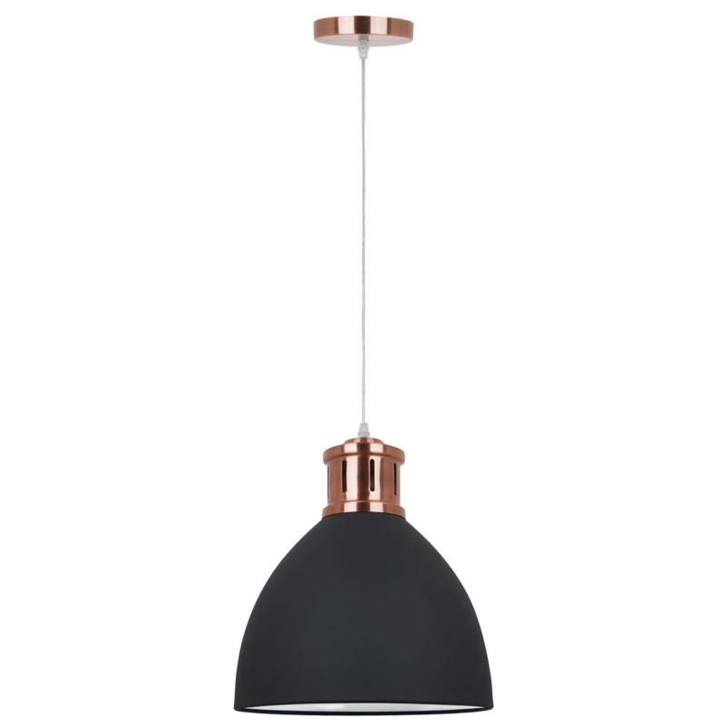 Lampa wisząca Italux Lola 5303 grafitowo-czerwony miedziany industrialna 1xE27 x 60W 1 szt.