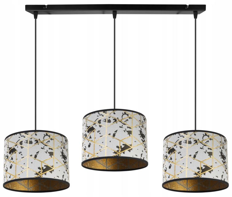 Lampa sufitowa wisząca Light Home LH Werona 3x E27 60W szary/złoty 1szt.