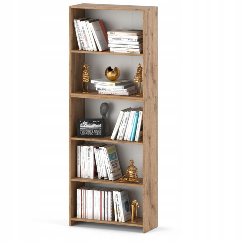 Regał Na Książki Stiv-Meble 5 Półek 70Cm Dąb Wotan 70X30X189 Cm 1Szt.