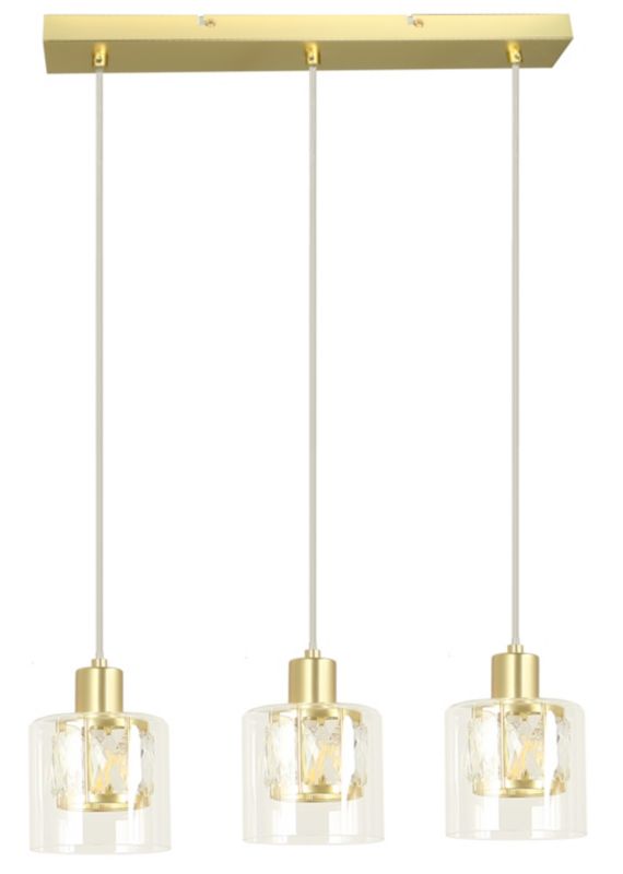 Lampa wisząca Elmo 3 x E14 złota