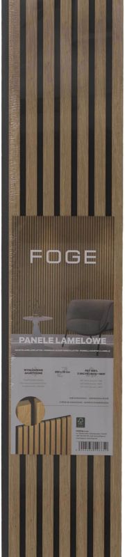 Lamel ścienny na filcu Saragossa 280 x 30 cm czarny