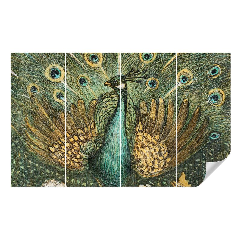 Tapeta samoprzylepna Wallfluent 416x254 cm Majestatyczny paw Dla Miłośników Sztuki I Przyrody 1 szt.