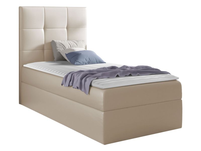 Łóżko kontynentalne MIRJAN 24 Mini 2 90x200, Strona: Lewa ekoskóra chłodny beż 1 szt.