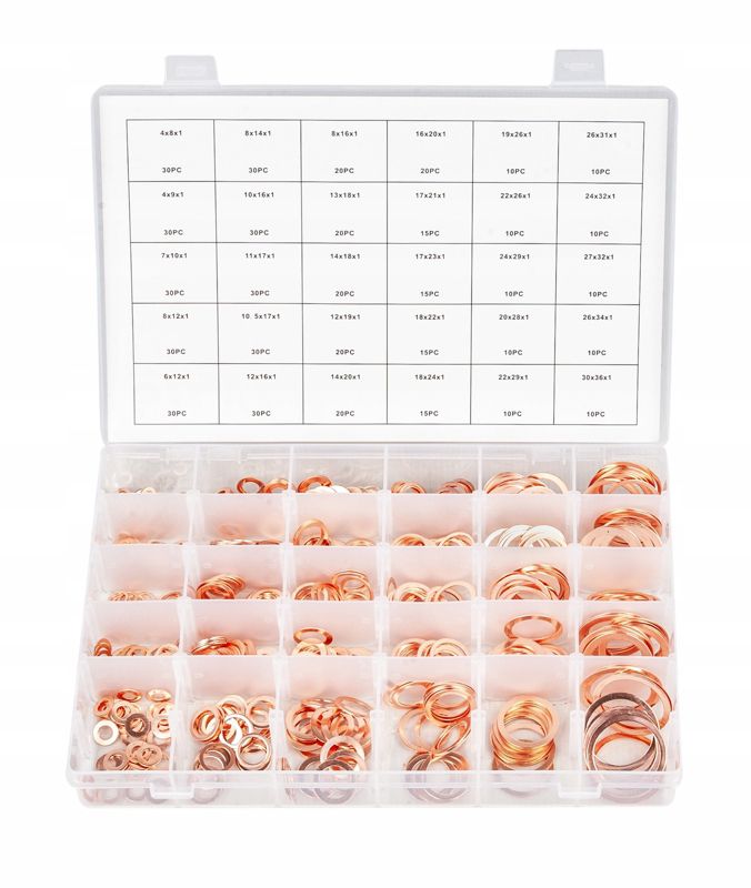 Podkładki FALON-TECH miedziane uszczelki 580 sztuk 1szt.