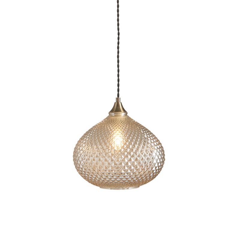 Lampa wisząca Endon LIVIA antyczna mosiężna 1xE27x20W IP20 wym:149x28,5x28,5cm - 1 szt.