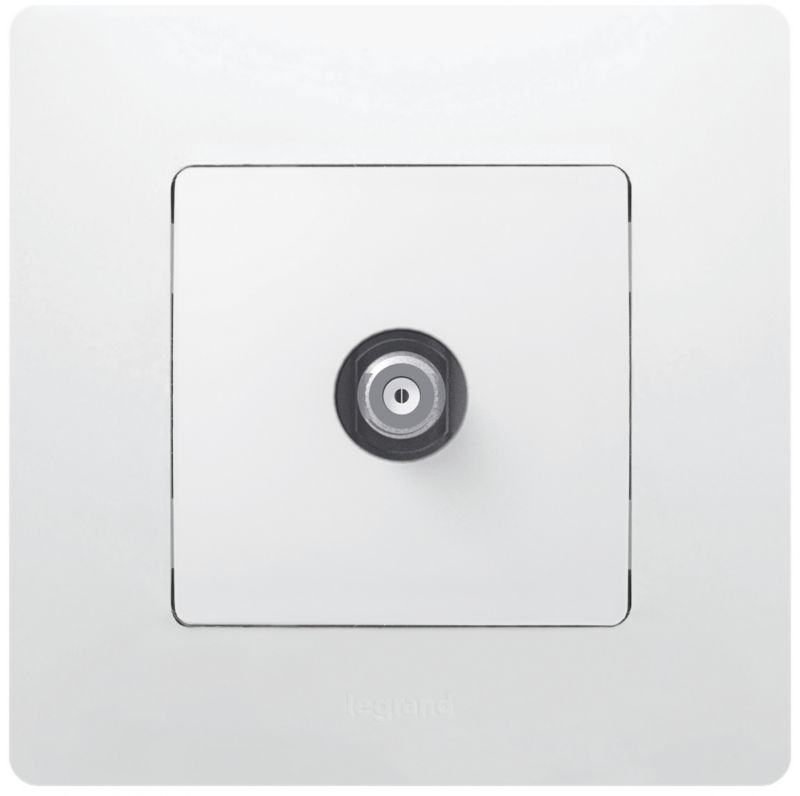 Gniazdko telewizyjne Legrand Niloe typ F komplet białe