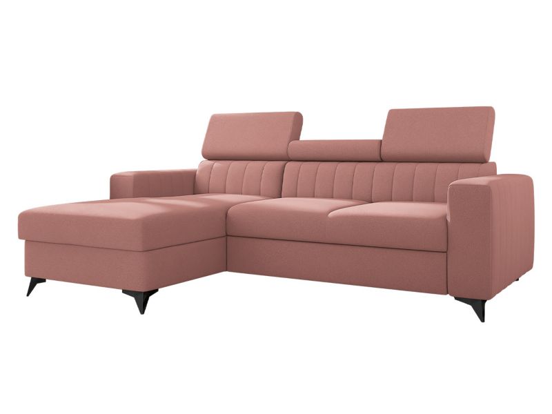 Narożnik z funkcją spania MIRJAN 24 Milano lewy LC+2R róż indyjski 1 szt.