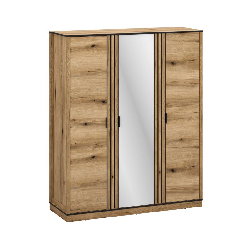 Szafa Mebel Elite VERVE z Lustrem Drewniana do Sypialni 165 cm Dąb Evok 1 szt