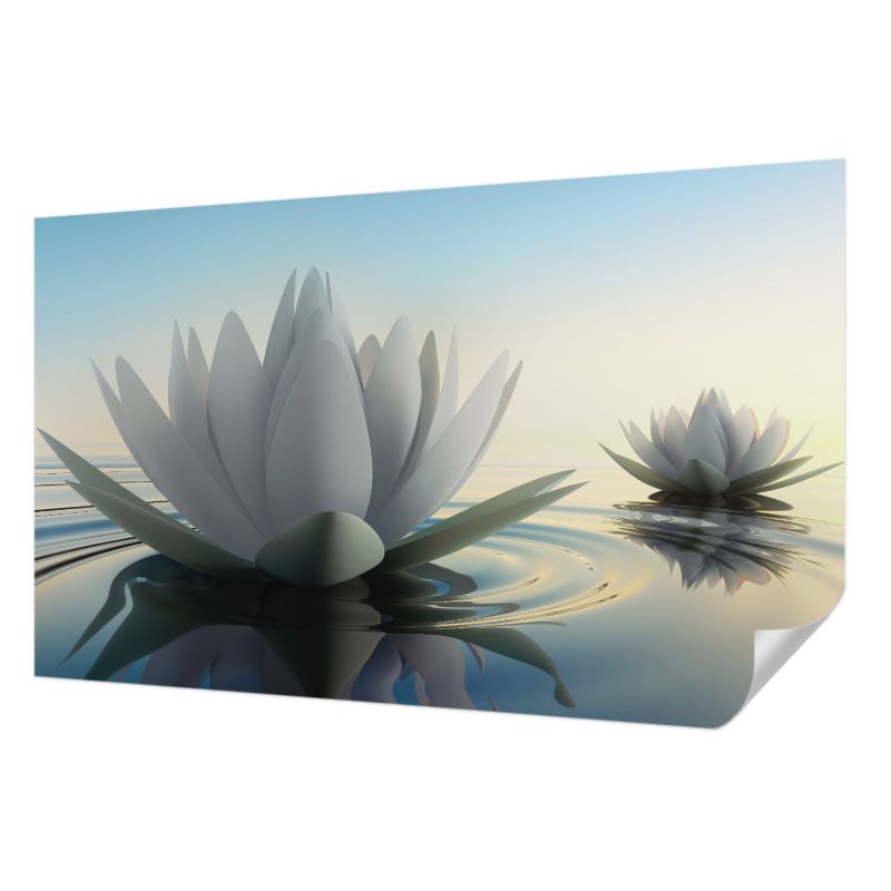 Tapeta samoprzylepna Tulup 416x254 cm Lilie wodne Tapeta Do Sypialni, Salonu, Łazienki 1 szt.