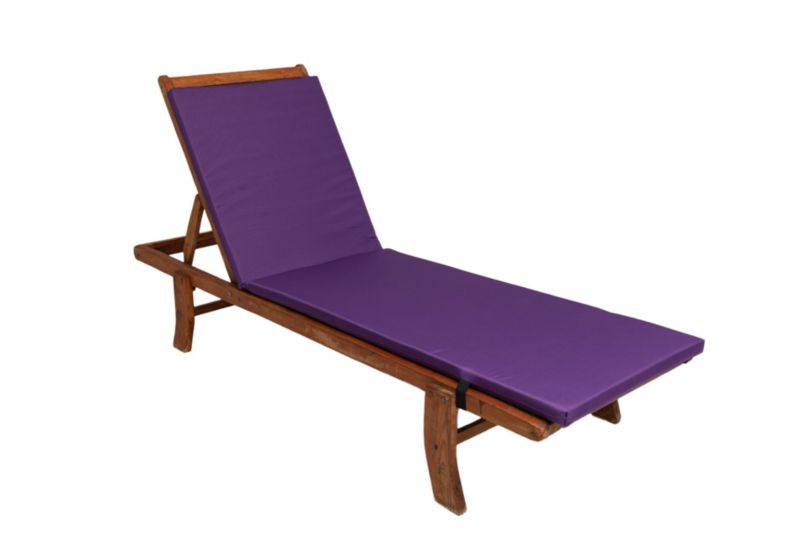 Poduszka ogrodowa na leżak ,Setgarden , 190x60x4cm, Fioletowa, wygodna poduszka z zamkiem błyskawicznym, 1szt