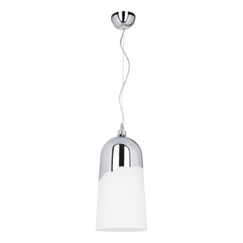 Lampa Wisząca SPOT Light 1xE27 Max.60W Połączenie Chromu i Bieli od Polskiego Producenta, 1 szt.