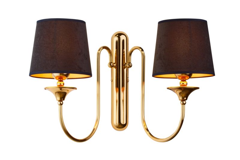 Kinkiet ścienny Jupiter BATUMI czarno-złoty 1xE27x20W IP20 - 1 szt.