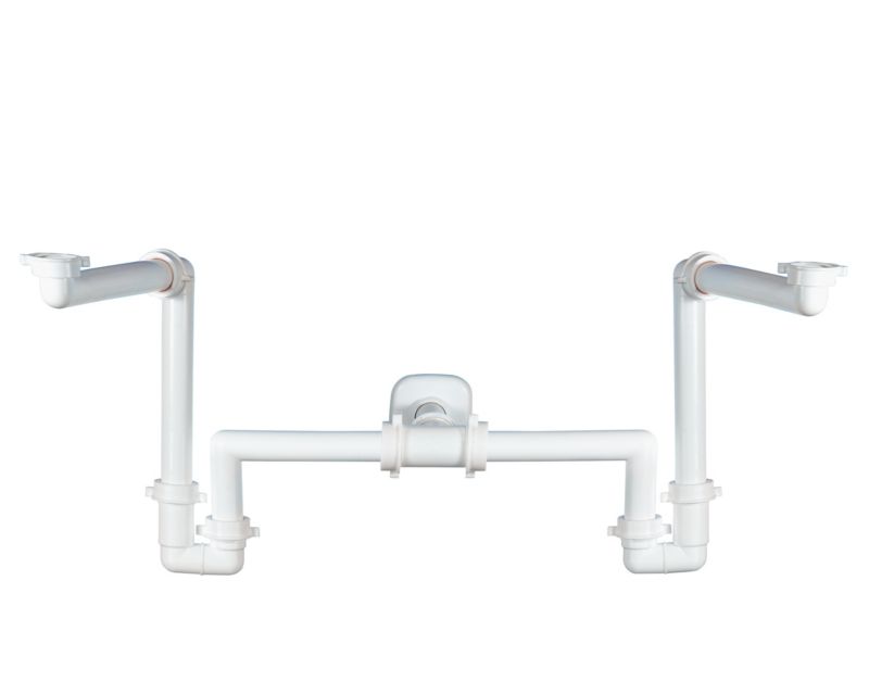 Syfon umywalkowy Lira podwójny oszczędzający miejsce 1szt