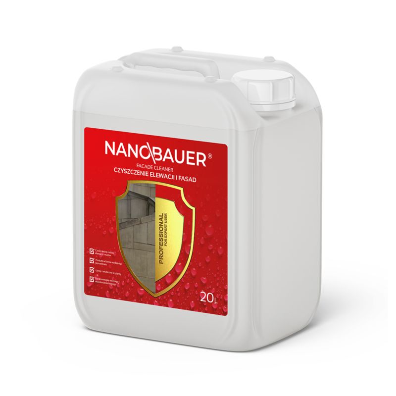 Środek koncentrat czyszczący do elewacji tynku NANOBAUER 20L 1szt