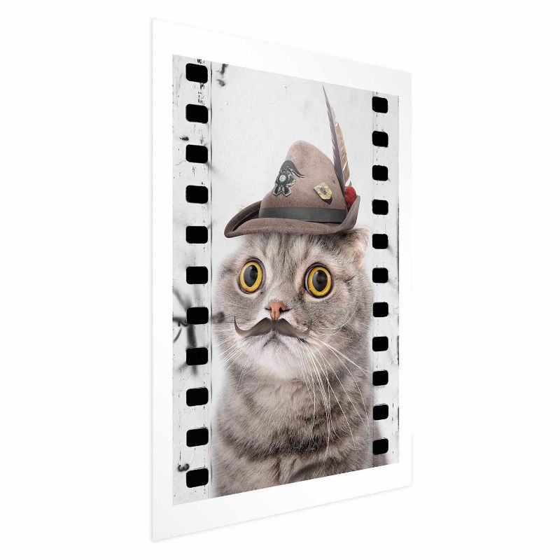 Plakat Artgeist Kot w kapeluszu 21x30 cm bez ramy 1 szt