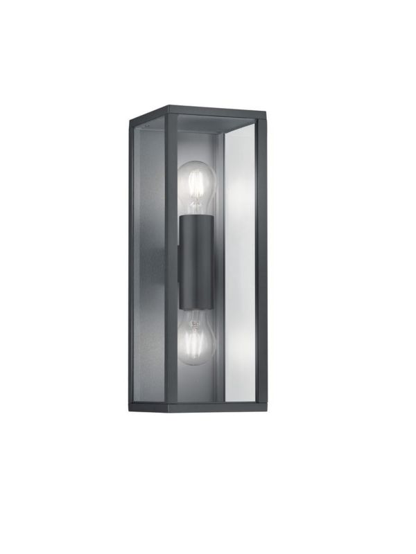 Kinkiet ścienny zewnętrzny Trio Garonne antracytowo-biały 2 x E27 x IP44 wym: 38 x 14 x 14 cm - 1 szt.