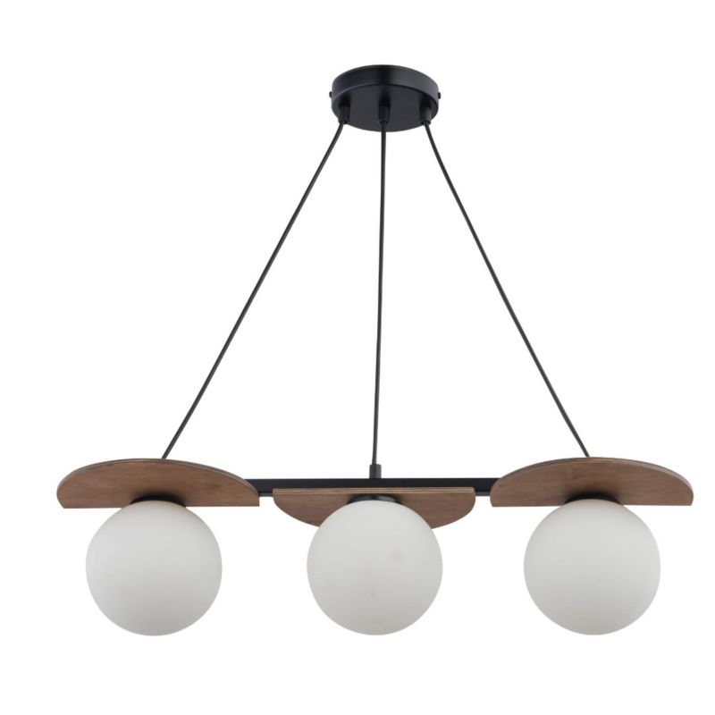 Lampa wisząca Sigma Lighting Mirror 6071 czarno-brązowa-biała dekoracyjna 3xG9 x 1 szt.