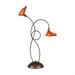 Brązowa lampka biurkowa do biura i gabinetu MALTA z regulacją światła