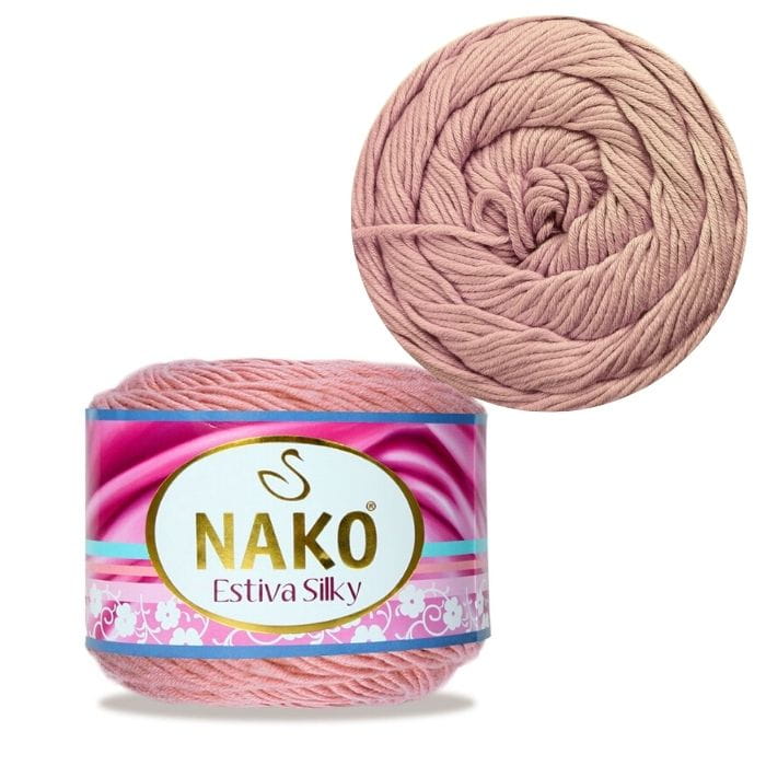 Włóczka Nako Estiva Silky kol. 12931 pudrowy różowy