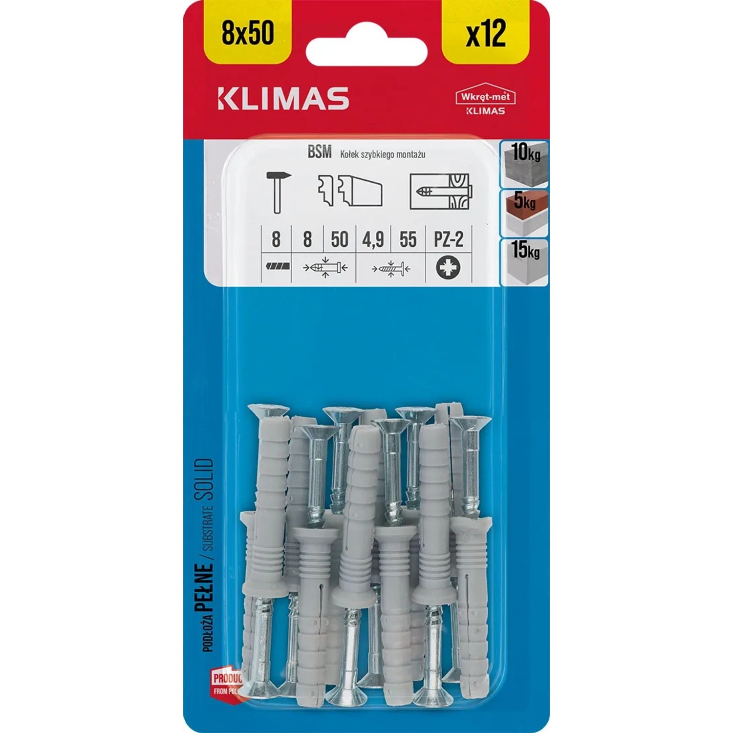 Wkręt-met Kołek wbijany 8 mm x 50 mm