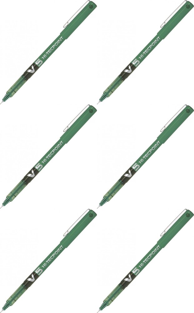 6x Cienkopis Pilot, BX-V7, 0.7mm, zielony