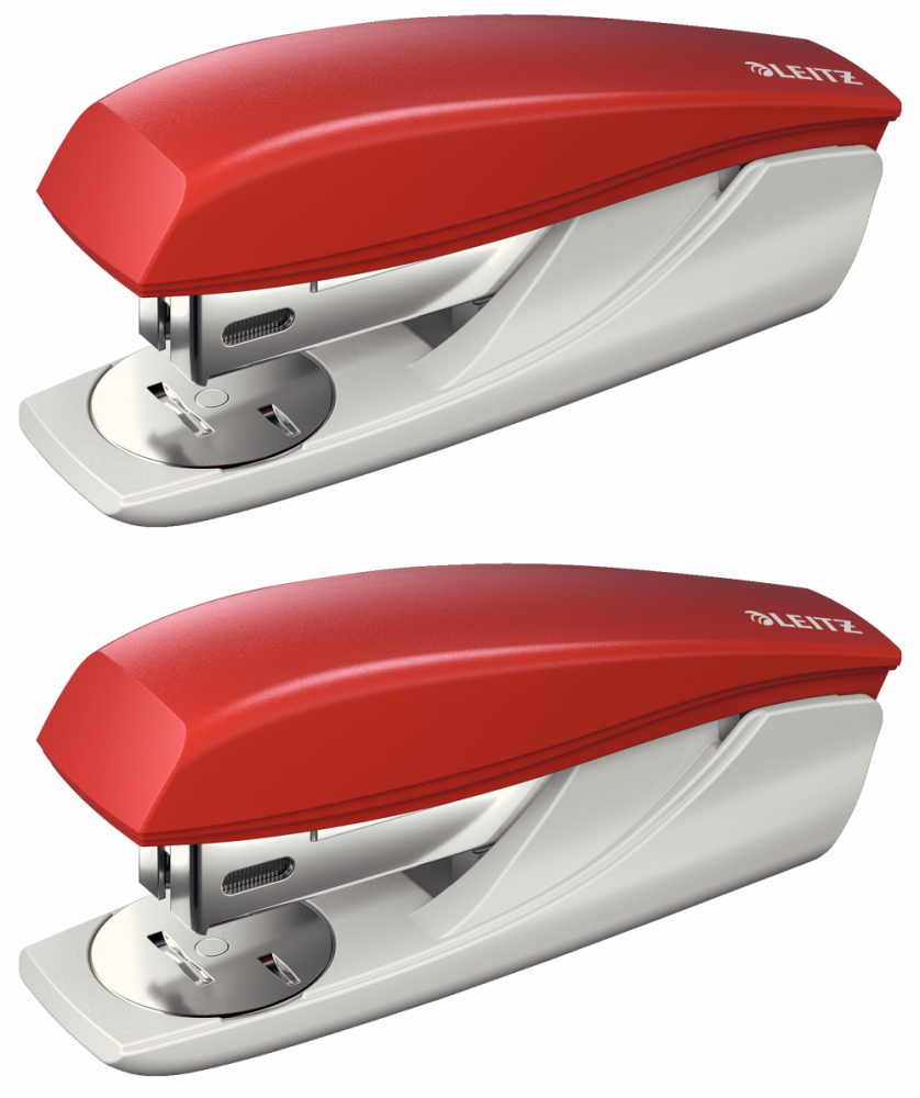 2x Zszywacz Leitz 5501, do 25 kartek, czerwony
